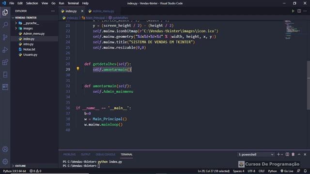 Curso Programação - Sistema de vendas em python tkinter - 04 смотреть онлайн