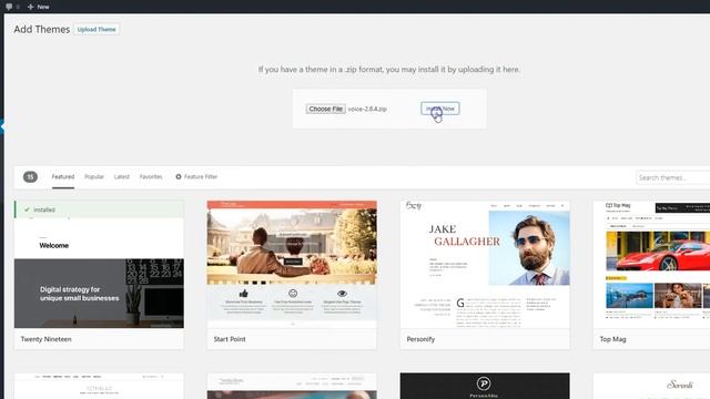 Theme installation - Voice WordPress Theme смотреть онлайн