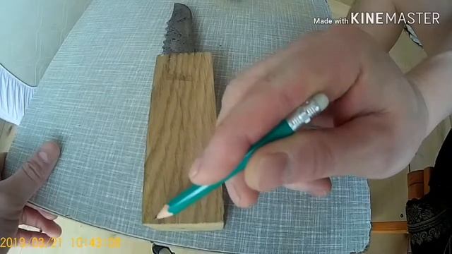 Дубовая рукоять на нож. смотреть онлайн