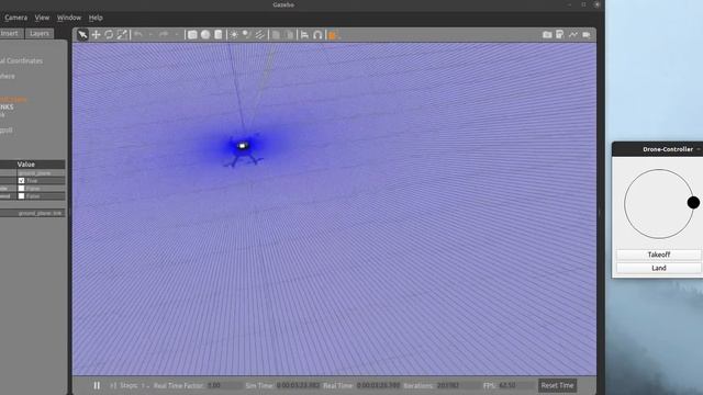 Control a drone in Gazebo simulator using a simple Qt widget смотреть онлайн