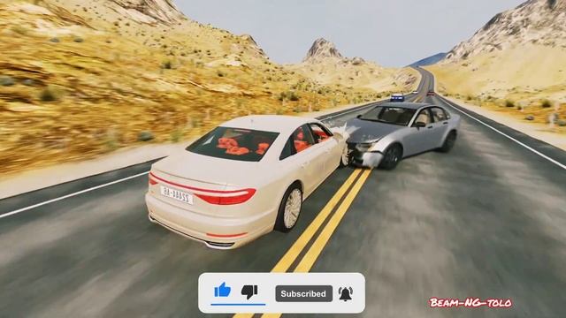 BeamNG highway Car Crashes & mega jump crash (#54) BeamNG Drive смотреть онлайн