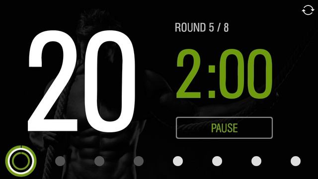 Tabata Timer -  8 Rounds Of 20 Seconds With 10 Second Rests