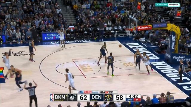 ? ДЕНВЕР НАГГЕТС - БРУКЛИН НЕТС / Хайлайты НБА на русском