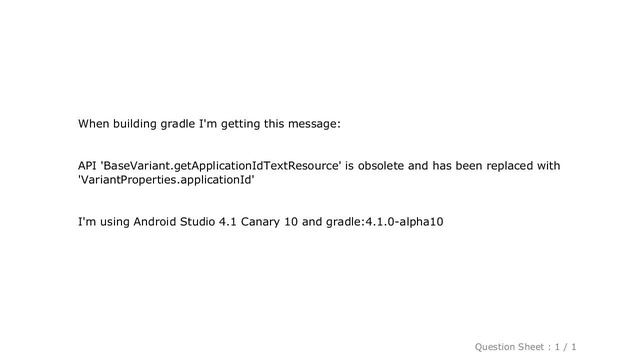 Android : API 'BaseVariant.getApplicationIdTextResource' is obsolete and has been replaced with 'Va смотреть онлайн