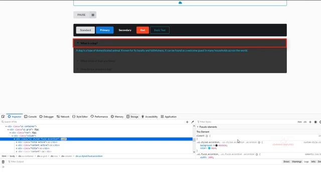 Semantic UI Tutorial| How to customize the Accordion template | Framework tutorial for Beginners смотреть онлайн