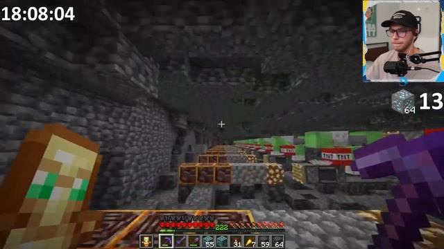 Breaking The Minecraft Diamond World Record! [24 Hour Stream] смотреть онлайн