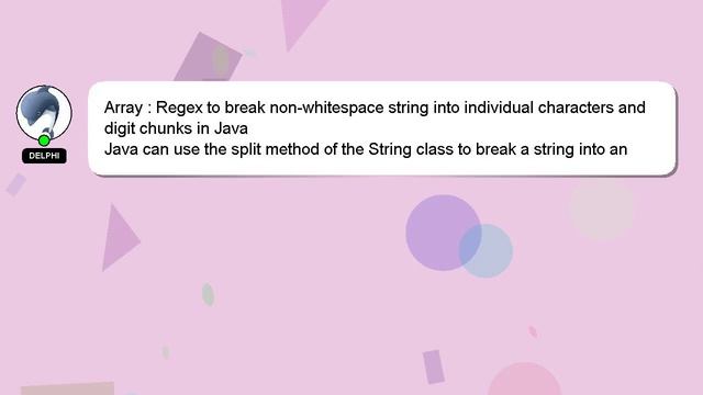 Array : Regex to break non-whitespace string into individual characters and digit chunks in Java смотреть онлайн