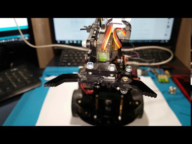 Урок 9 Робот кладет сахар в чай. Ардуино робототехника. смотреть онлайн