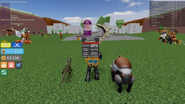 Roblox Warrior Simulator Hack смотреть онлайн