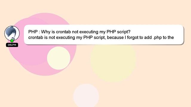 PHP : Why is crontab not executing my PHP script? смотреть онлайн