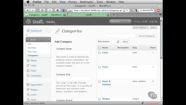 WordPress Blogging Tutorial - 07 Working with Categories and Tags смотреть онлайн