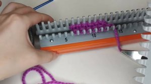 1 УЗОР Резинка один на один, переход с резинки на чулочное вязание, закрытие петель, ИВУШКА машина