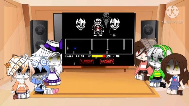 реакция андертейла на (Undertale Last Breath часть 4 в гача клуб )