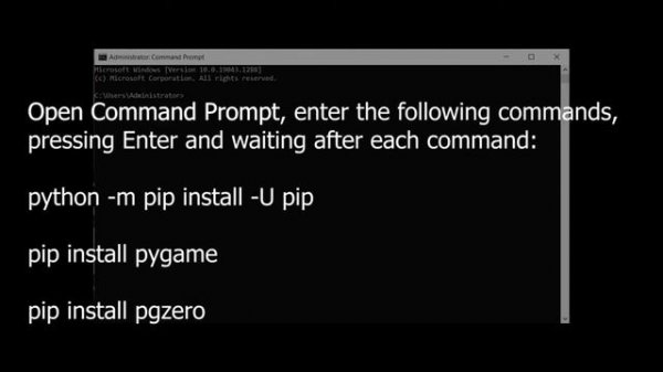 Installing Python, Pygame, & Pygame Zero