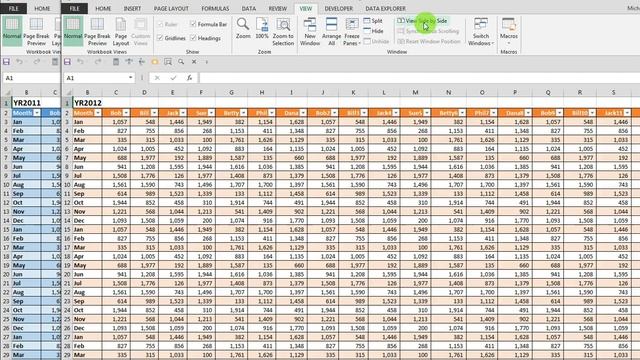 View Side By Side and Synchronized Scrolling In #Excel смотреть онлайн