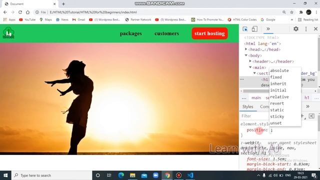 CSS Position Properties explain in Tamil | Position relative | Position absolute| Video - 12 смотреть онлайн