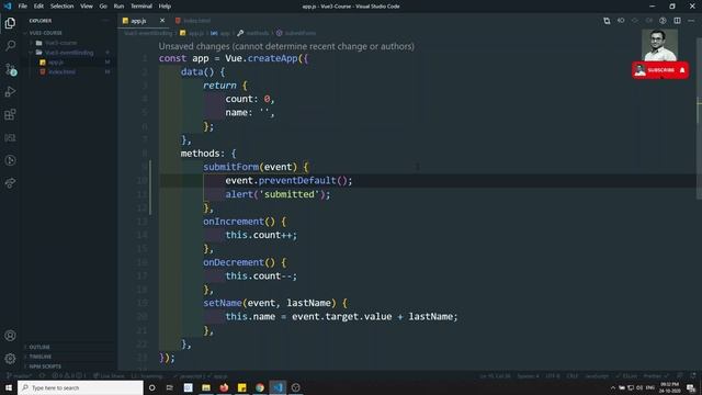 8. Use of Event Modifiers like mouse right-click, Prevent default & stop Propagation - Vue3 | Vue j смотреть онлайн