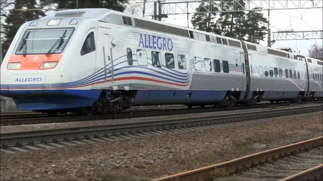Скоростной поезд "Аллегро" Хельсинки — Санкт-Петербург смотреть онлайн