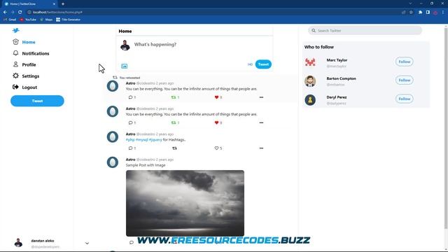Twitter Clone in PHP MySQL with FREE Source Code смотреть онлайн