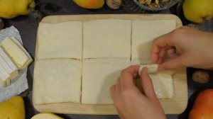 СЛОЙКИ С ГРУШЕЙ И СЫРОМ БРИ | Невероятно Вкусная Праздничная Выпечка.