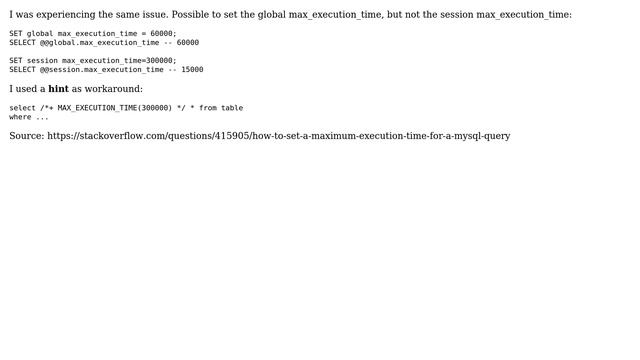 Databases: Query execution was interrupted, max_statement_time exceeded (2 Solutions!!) смотреть онлайн