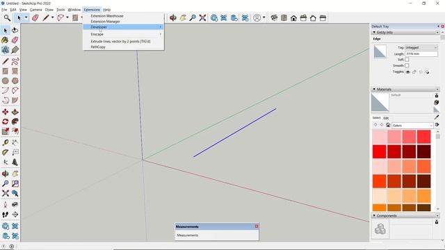 Sketchup How To Extrude A Line