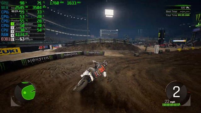 Monster Energy Supercross 2 | GTX 1050Ti 4GB + i5-2310 + 12GB RAM смотреть онлайн
