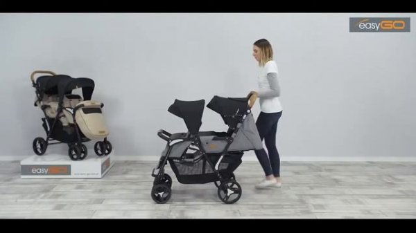 Обзор прогулочной коляски для двойни EasyGo Fusion Duo 2019