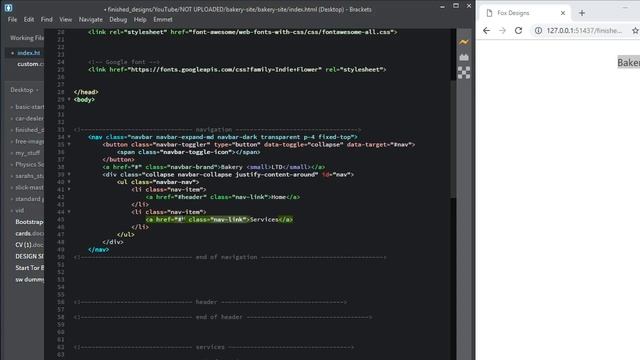 bootstrap 4 how to complete web site bakery navbar html & css смотреть онлайн