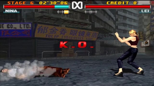 [PS1] Tekken 3 - Nina Williams Arcade Mode Medium Difficulty Playthrough [HD 1080p] смотреть онлайн