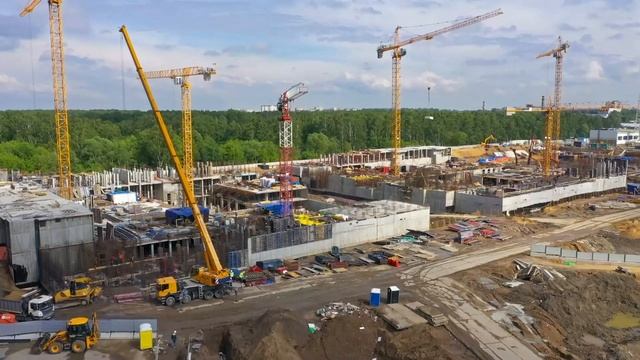 Ход строительства ЖК "Первый Лермонтовский" (июнь 2022) смотреть онлайн