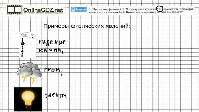 Вопрос №3 § 1 Что изучает физика - Физика 7 класс (Перышкин) смотреть онлайн