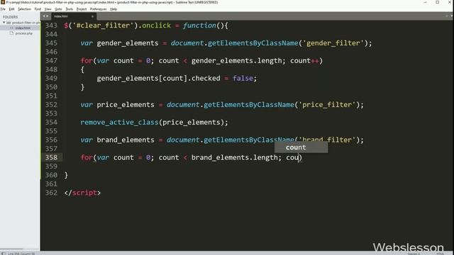 Product Filter in PHP with JavaScript, Bootstrap 5 & MySQL - Make Clear Filter Button - 7 смотреть онлайн