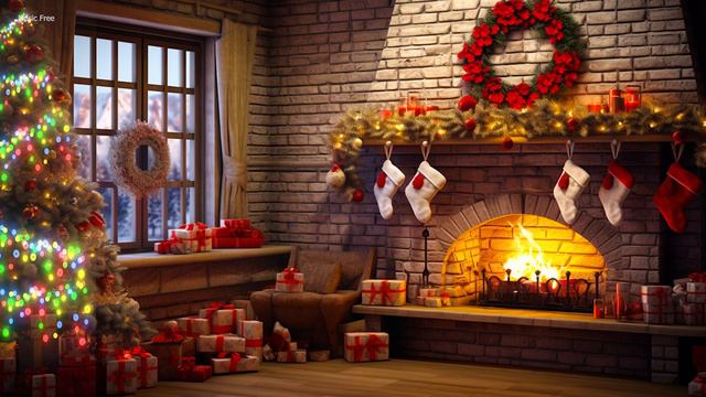 Relaxing Christmas Ambience 🎁 Christmas Music 2024, Christmas Carols, Heavenly Christmas Music