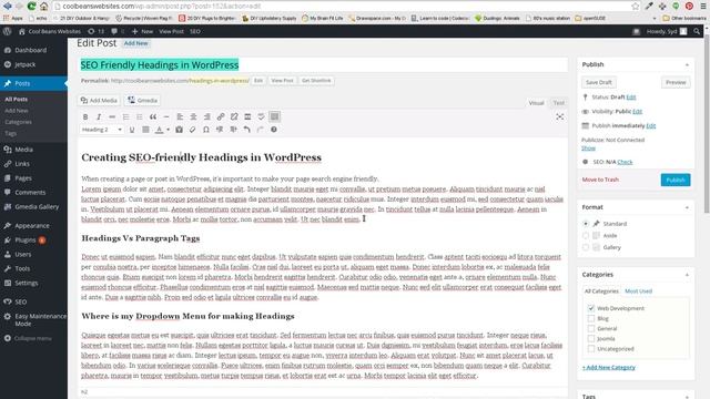 WordPress - Formatting Headings and Paragraphs смотреть онлайн