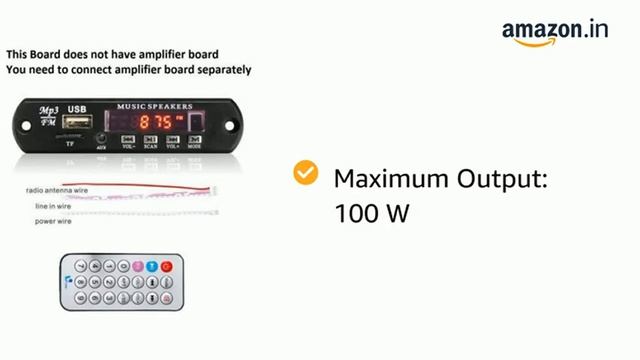ERH INDIA Bluetooth FM, USB, AUX, Card MP3 Stereo Audio Player Decoder Module Kit with Remote смотреть онлайн