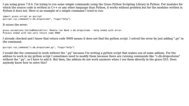 GIS: Can't use simple GRASS modules in python (python script not found) (2 Solutions!!) смотреть онлайн