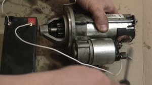 подробно РЕМОНТ СТАРТЕРА ВАЗ проверка стартера на работоспособность через аккумулятор часть 3