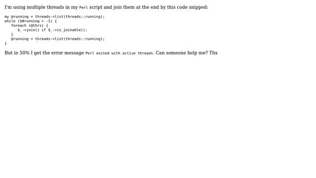 Remaining unjoind threads despite joining loop смотреть онлайн