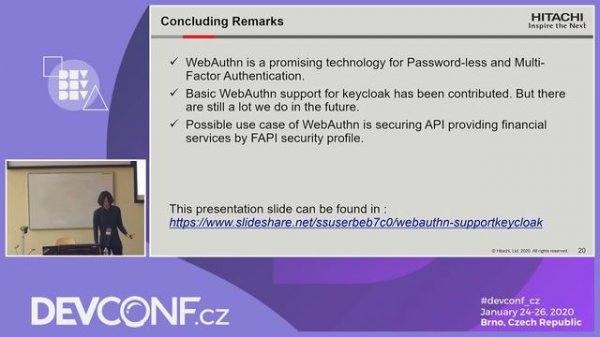 WebAuthn and Multi-factor Authentication Support in Keycloak - DevConf.CZ 2020