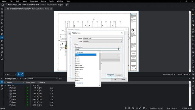 Bluebeam Revu: Formula Columns смотреть онлайн