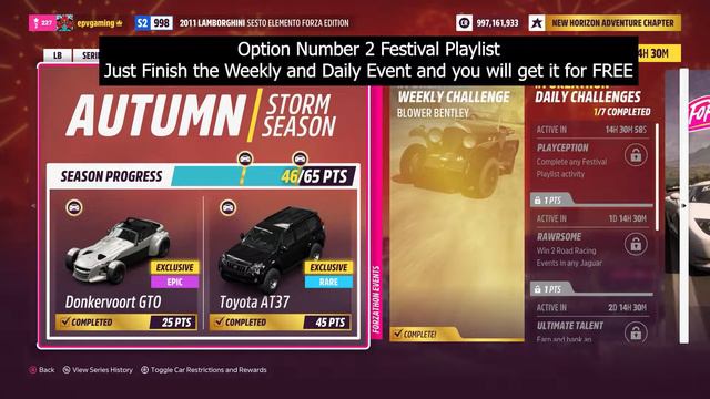 Forza Horizon 5 How To Get And Unlock FREE Zenvo TS1 2016 Quick Guide