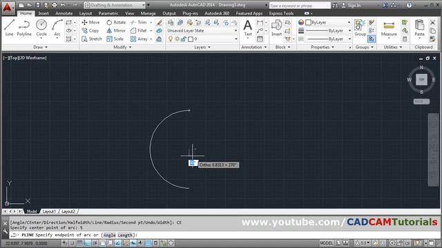 AutoCAD Circle Polyline смотреть онлайн
