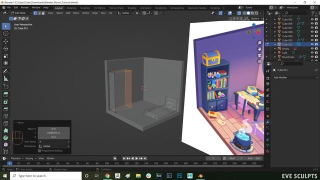 Blender Tutorial - How to Make a 3D Room for Beginners (Part 1) смотреть онлайн