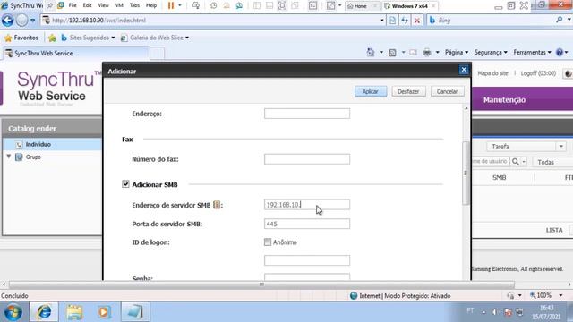 Como configurar Scanner via SMB na Samsung 4070FR смотреть онлайн