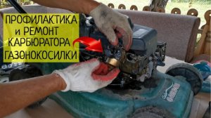 Профилактика и ремонт КАРБЮРАТОРА ГАЗОНОКОСИЛКИ (дымит, чихает, стреляет). Сможет починить каждый!