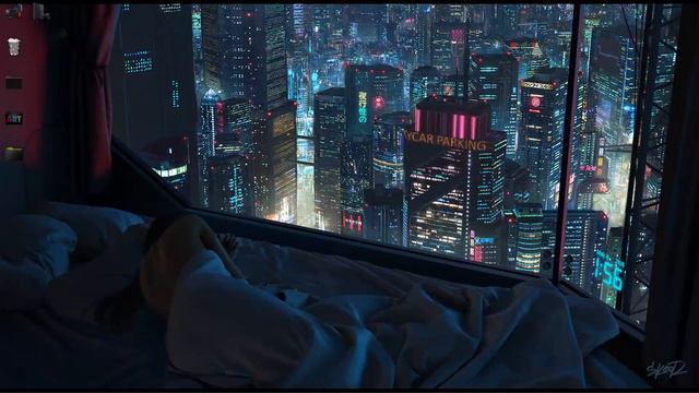 2AM Cyberpunk High Rise Apartment live wallpaper free download смотреть онлайн