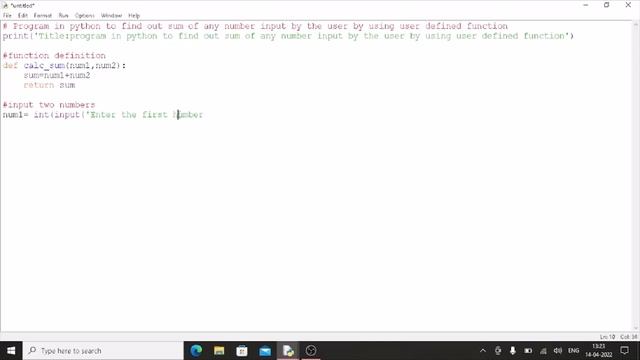 How to work in python IDLE|sum of any two number|user defined function|(HINDI)|Part 13 смотреть онлайн