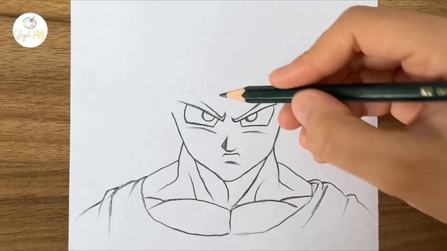 How to draw Goku step by step || Easy drawing ideas for beginners || Beginners drawing смотреть онлайн