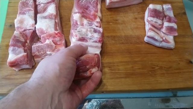 Вкусное сало из грудинки, сухой посол за 2 дня.?Delicious bacon, dry salt for 2 days. ? смотреть онлайн